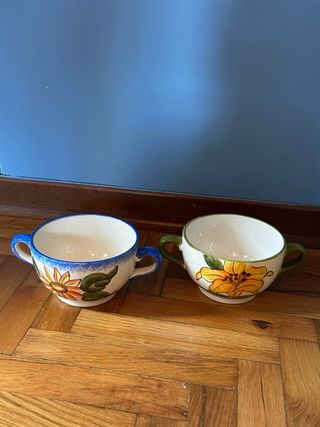 Coppia tazze grandi doppio manico