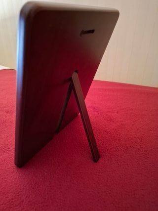 Quadretto radica e argento 925 Maria e Gesù 24x19