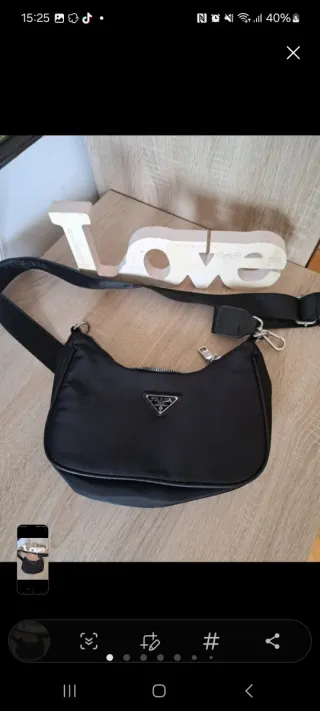 Bolso Prada Negro Nylon.louis vuitton.YSL
