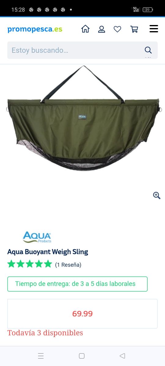 Bolsa de pesaje flotante carpfishing