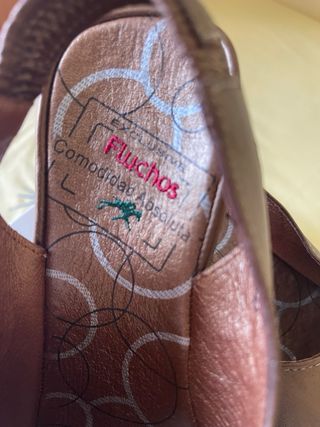 Zapatos Fluchos Mujer Marrón Dorado