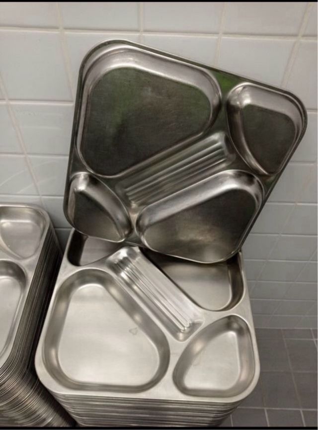 Bandejas colectividades metal plateado