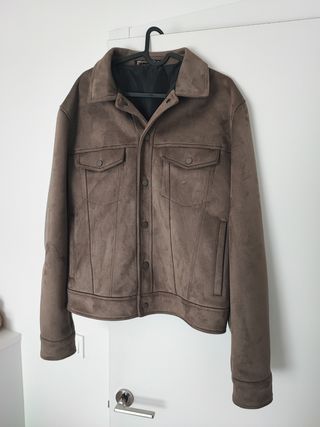 Chaqueta Zara efecto ante marrón Talla L
