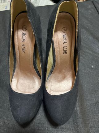 Zapatos de tacón Moda Aire negros talla 38