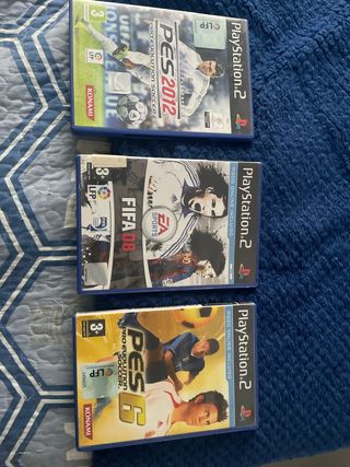 Lote 3 Juegos PS2: PES 2012, FIFA 08, PES 6