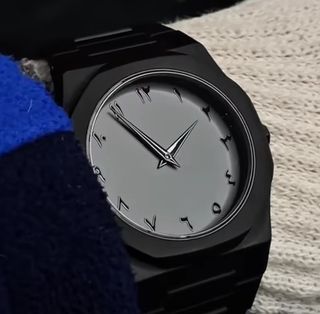 Reloj Árabe Negro y Gris