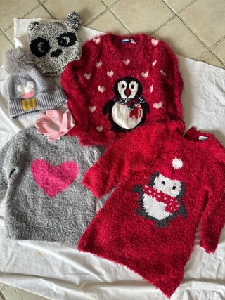Set bimba maglioni e cappelli