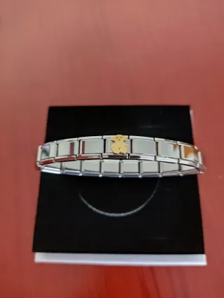 Pulsera Tous Acero y Oro Oso