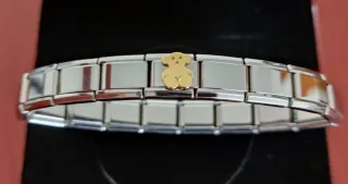 Pulsera Tous Acero y Oro Oso