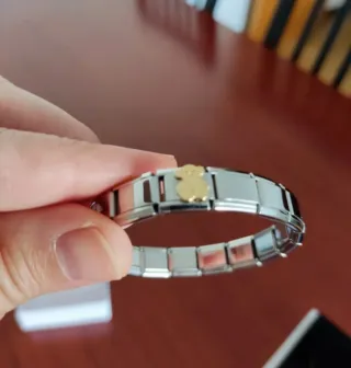 Pulsera Tous Acero y Oro Oso