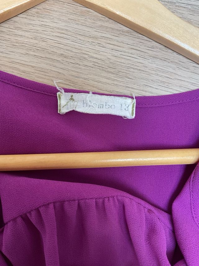 Blusa morada sin mangas Bimani
