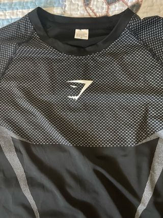 Camiseta Gymshark Negra Manga Larga