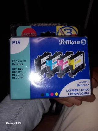 Cartuchos de tinta Pelikan P15 impresora Brother.