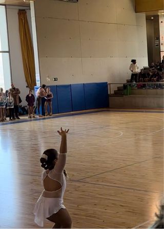 Mallas patinaje artístico blancas