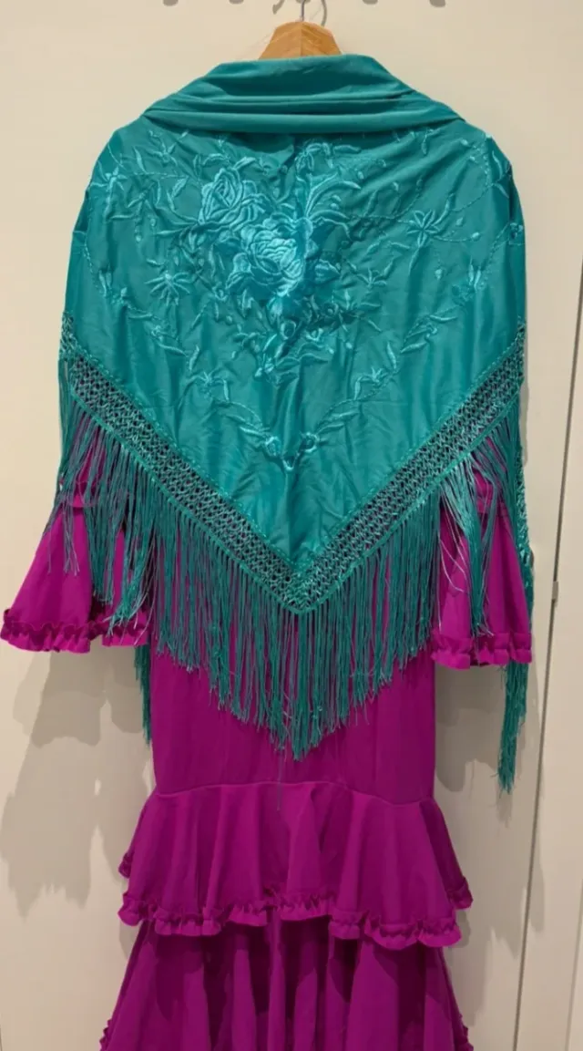 Vestido Flamenco Morado con Volantes