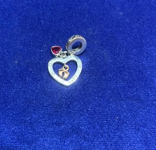Charm Corazón Huella Bebé Plata pulsera Pandora 