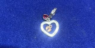 Charm Corazón Huella Bebé Plata pulsera Pandora 
