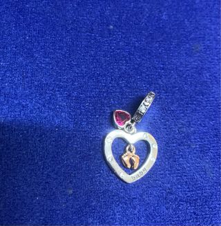 Charm Corazón Huella Bebé Plata pulsera Pandora 