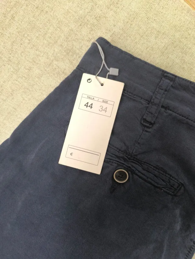 Pantalón chino azul hombre talla 44