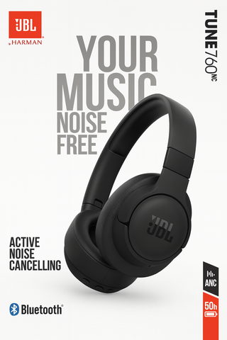 Auriculares JBL Tune 760NC ANC Bluetooth Negro