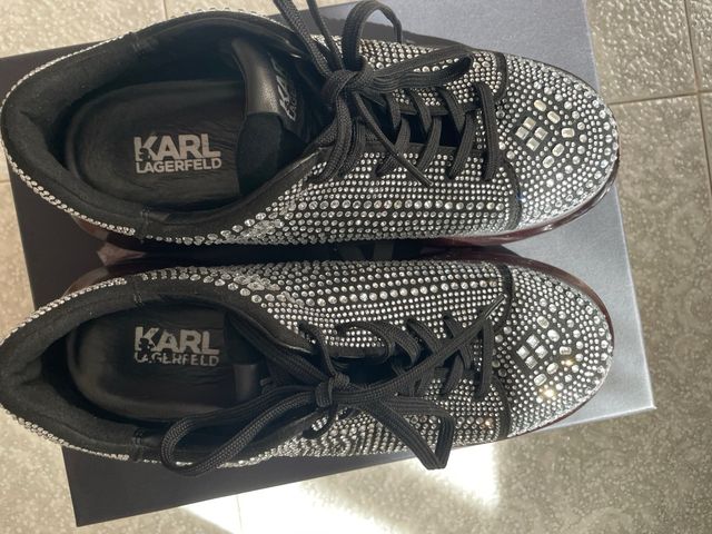 Zapatillas Karl Lagerfeld Brillantes Negras