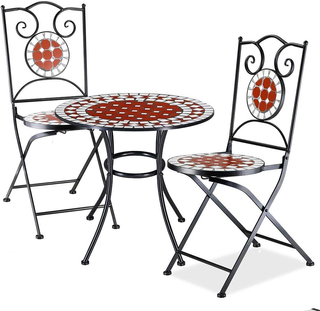 Set Tavolo 60 x 70 cm + 2 Sedie Pieghevoli con Dec