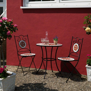 Set Tavolo 60 x 70 cm + 2 Sedie Pieghevoli con Dec