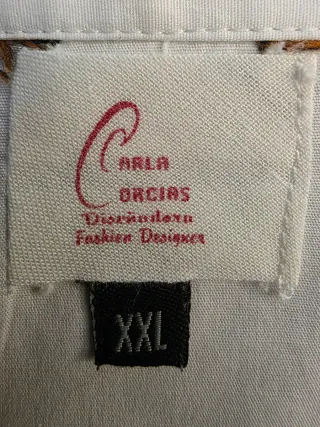 Camisa Carla Corsia blanca pintada XXL