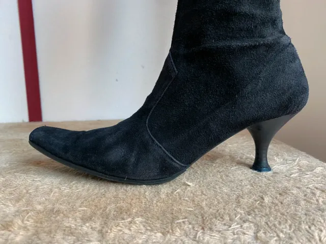 Botas altas de ante negro