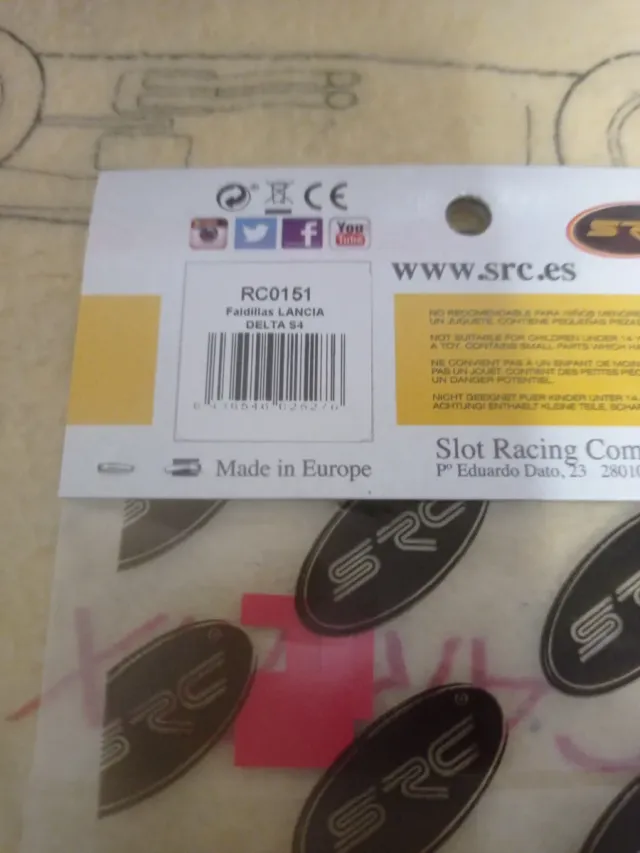 Faldillas Lancia Delta SRC Scalextric