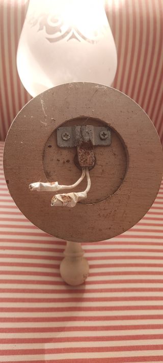 Lámpara de pared antigua madera y cristal