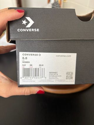 Converse plataforma altas blancas T36