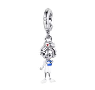 Charm Enfermera Médica Plat pulsera Pandora collar