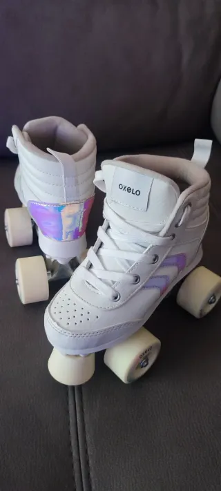 Patines Ruedas QUAD 100 y Set protección Talla 30 