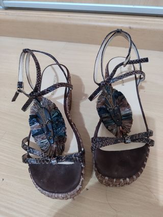 Sandalias Gloria Ortiz Étnicas Marrones