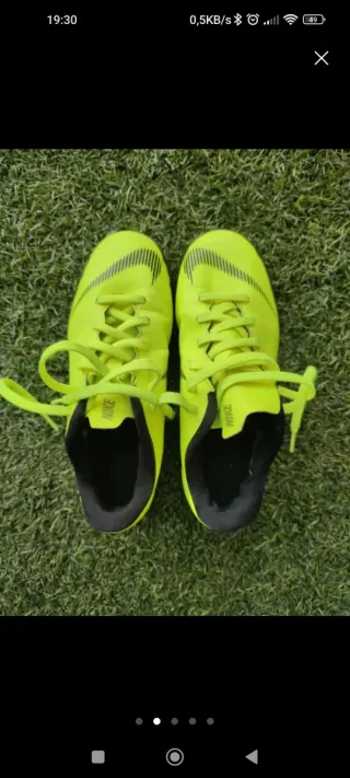 Zapatillas Nike Futbol Indoor Verde Neón.