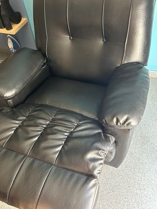 Sillón de masajes piel sintética negro