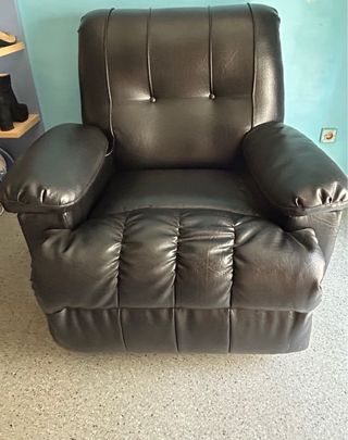 Sillón de masajes piel sintética negro