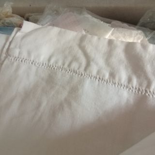 Lenzuolo lino e cotone anni 50 bianco 260x220