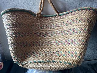 2 Bolsos Playeros Trenzado Vegetal