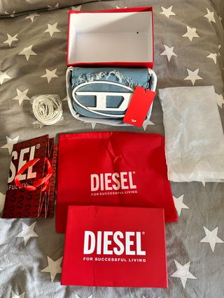Bolso Diesel Denim con Logo Grande