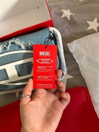 Bolso Diesel Denim con Logo Grande