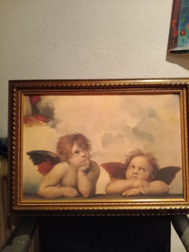 Cuadro antiguo de querubines