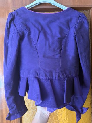 Corpiño fallera manga larga morado
