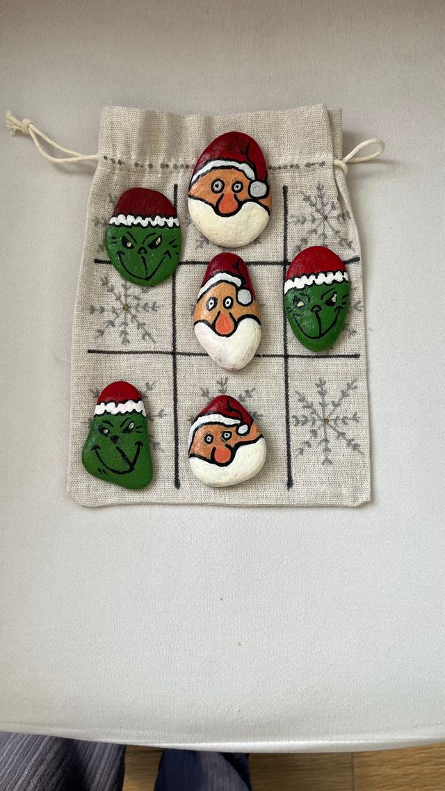 Juego 3 en Raya Artesanal Navidad 3 motivos