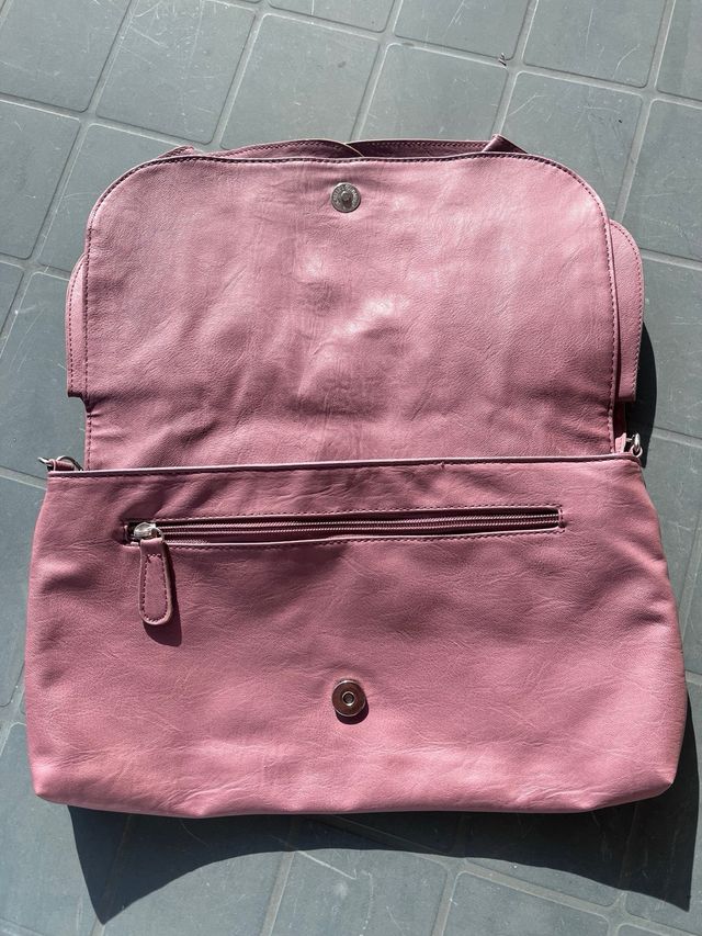 Borsa Camomilla rosa cipria con motivo a fiore