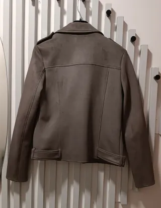 Cazadora Biker Antelina Gris Springfield Talla S