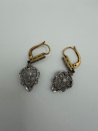 Pendientes Oro 18k Art Decó Diamantes