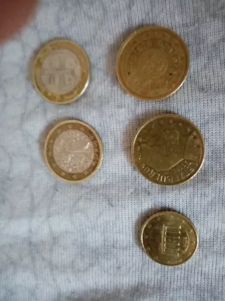 Lote de 5 monedas de Euro