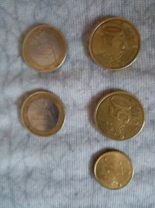 Lote de 5 monedas de Euro